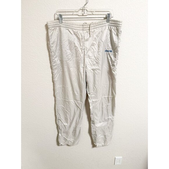 Adidas Vintage Windbreaker Tracksuit 2 Piece Set Jacket Pants Gray Teal Size XL - Picture 3 of 6